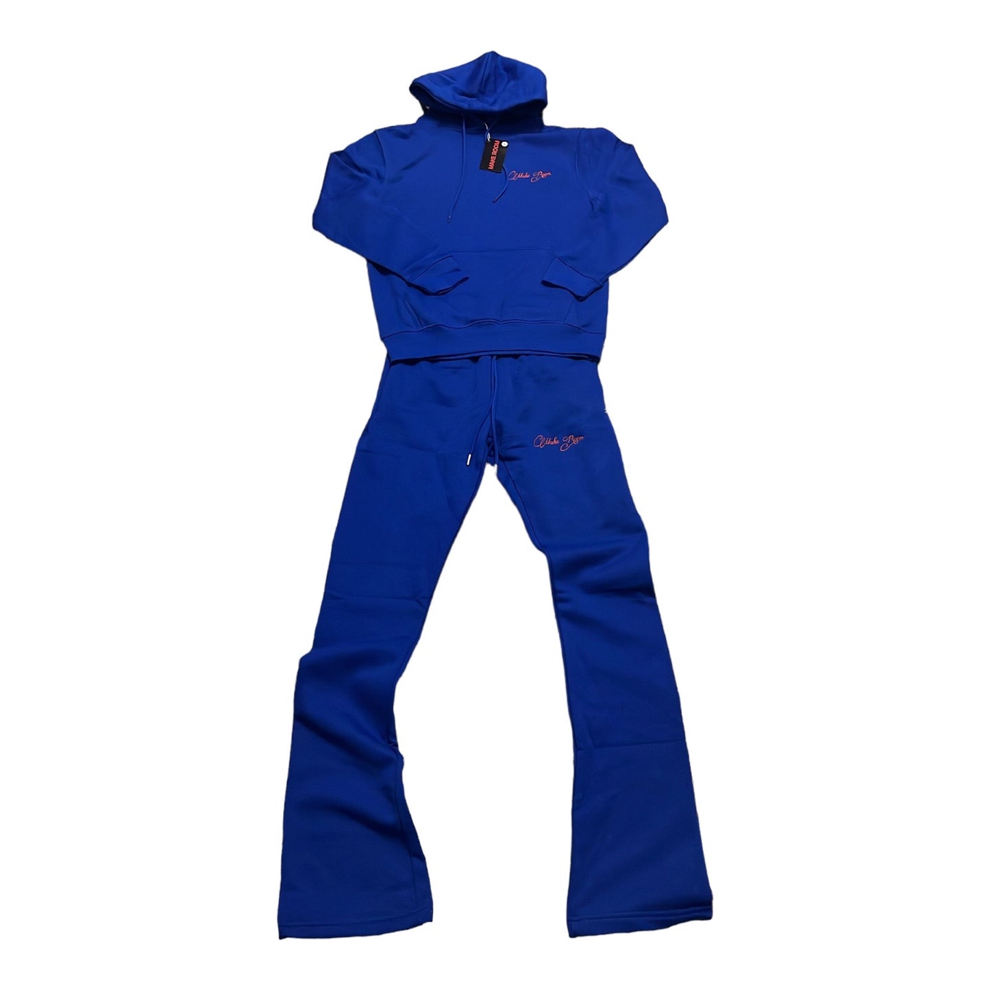 Make Room stack blue sweatsuit